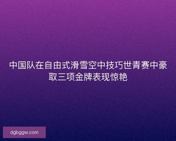 中国队在自由式滑雪空中技巧世青赛中豪取三项金牌表现惊艳 中国队在自由式滑雪空中技巧世青赛中豪取三项金牌表现惊艳